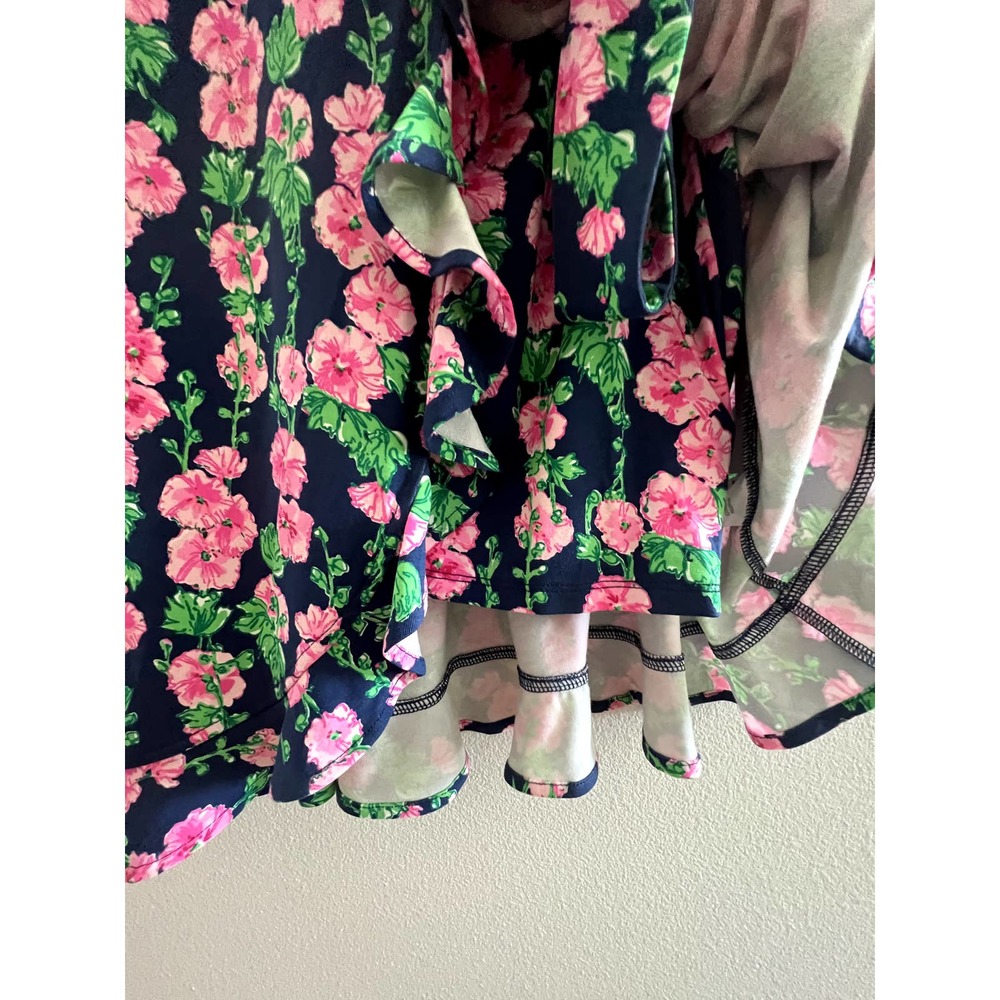NWT!! Lilly Pulitzer Mirelle Romper Oyster Bay Navy De Vine Wrap Stretch Dress - Picture 4 of 10
